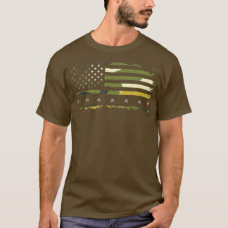 American Flag Camouflage Dirt Bike Motocross T-Shirt