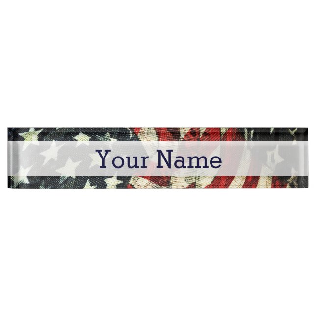 American Flag-Camouflage Nameplate (Front)
