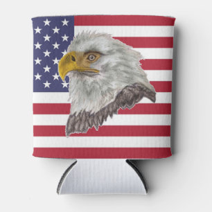 American Flag Can Cooler
