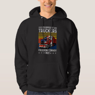 American Flag Canada Flag Freedom Convoy 2022 Truc Hoodie