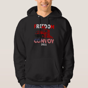 American Flag Canada Flag Freedom Convoy 2022 Truc Hoodie