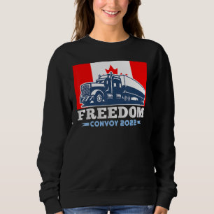 American Flag Canada Flag Freedom Convoy 2022 Truc Sweatshirt