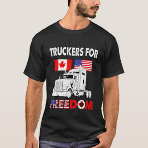 American Flag Canada Flag Freedom Convoy 2022 Truc T-Shirt