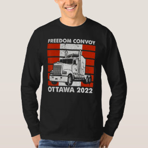 American Flag Canada Flag Freedom Convoy 2022 Truc T-Shirt
