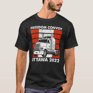 American Flag Canada Flag Freedom Convoy 2022 Truc T-Shirt