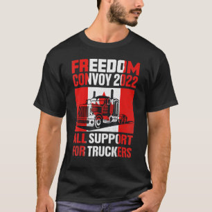 American Flag Canada Flag Freedom Convoy 2022 Truc T-Shirt