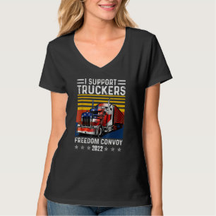 American Flag Canada Flag Freedom Convoy 2022 Truc T-Shirt