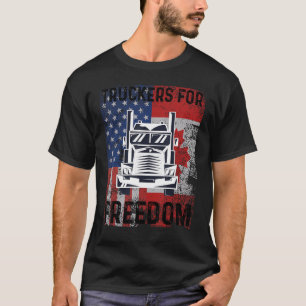 American Flag Canada Flag Freedom Convoy 2022 Truc T-Shirt