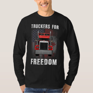 American Flag Canada Flag Freedom Convoy 2022 Truc T-Shirt