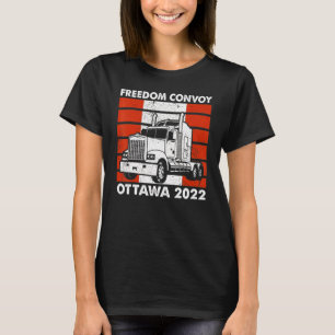 American Flag Canada Flag Freedom Convoy 2022 Truc T-Shirt