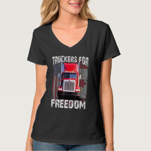 American Flag Canada Flag Freedom Convoy 2022 Truc T-Shirt