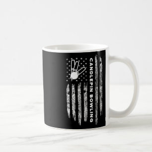 American Flag Candlepin Bowling - Vintage Candlepi Coffee Mug