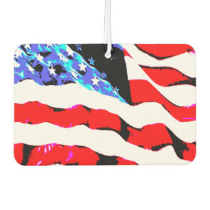 American flag car air freshener