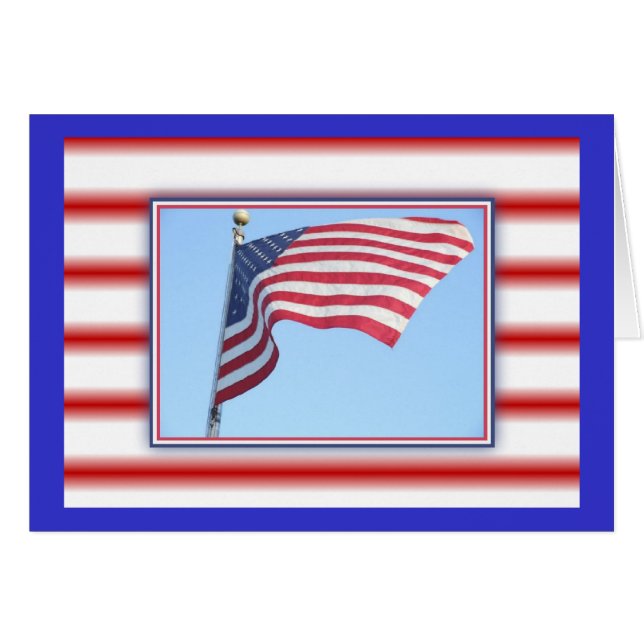 American Flag Card (Front Horizontal)