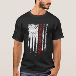 American Flag Cashier Supervisor T-Shirt
