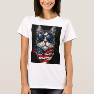 American Flag Cat – 4th of July ShirtT-Shirt T-Shirt