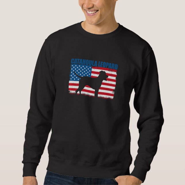 American Flag Catahoula Leopard Sweatshirt (Front)