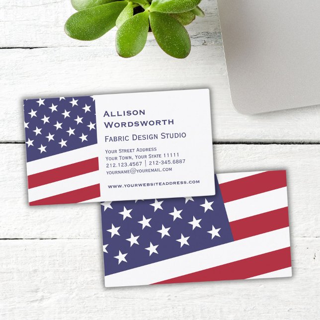 American Flag - Celebrate the USA Business Card (Creator Uploaded)