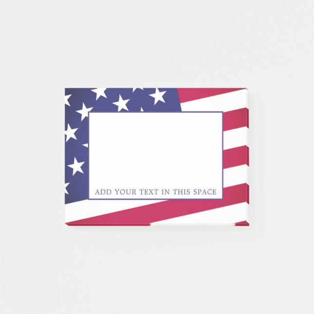 American Flag - Celebrate the USA - July 4 Custom Post-it Notes (Front)