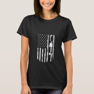 American Flag Chainsaw And Axe - Tree Cutting Tool T-Shirt
