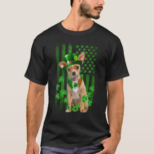 American Flag Chihuahua Dog Hat Irish St Patricks  T-Shirt