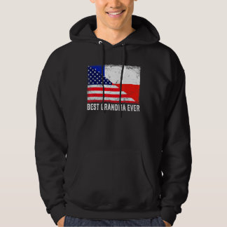 American Flag Chile Flag Best Grandma Ever Family Hoodie