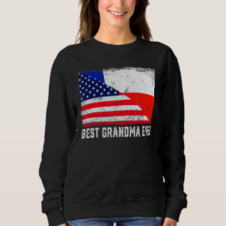 American Flag Chile Flag Best Grandma Ever Family Sweatshirt