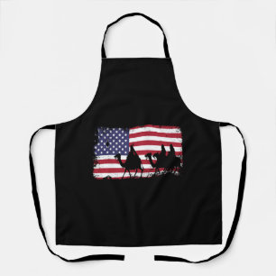 american flag christmas apron
