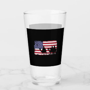 american flag christmas glass