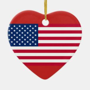 American Flag Christmas Ornament