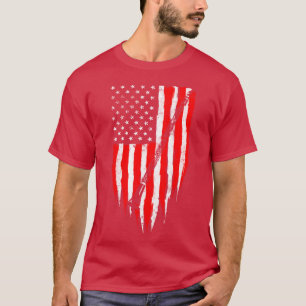 American Flag Clarinet Vintage Music Musician USA  T-Shirt