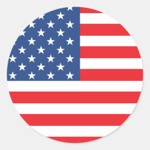 American Flag Classic Round Sticker