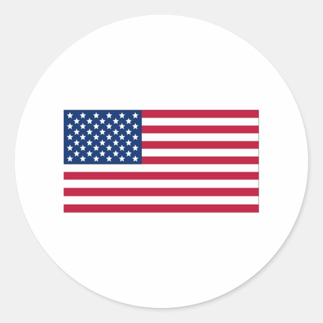 American Flag Classic Round Sticker (Front)