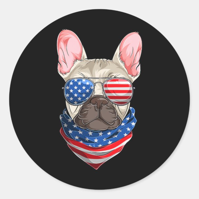 American Flag  Classic Round Sticker (Front)