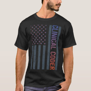 American Flag - Clinical Coder T-Shirt