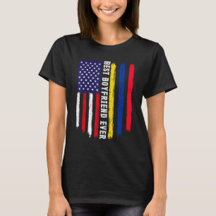 American Flag & Colombia Flag Best Boyfriend Ever T-Shirt