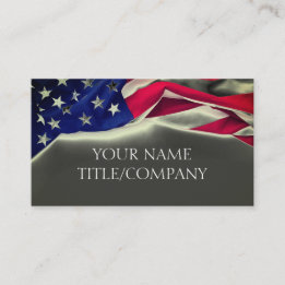 American Flag Company Name  Business Card