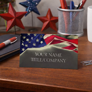 American Flag Company Name Business Card