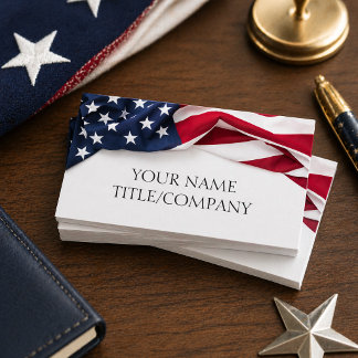American Flag Company Name  Business Card