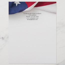 American Flag Company Name Business  Custom Letterhead