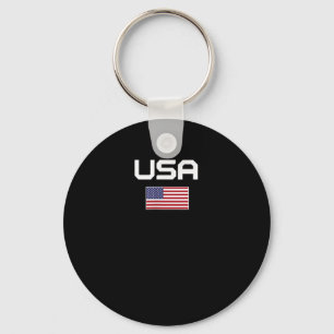 American Flag Cool Patriotic Men Women 4th Of July Key Ring