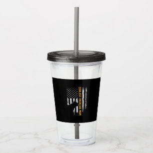 American Flag Coolest French Bulldog For Mum Dog Acrylic Tumbler