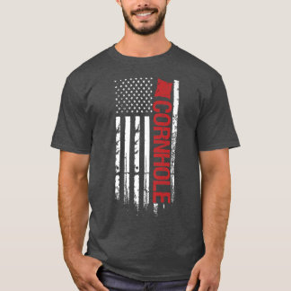 American Flag cornhole USA Patriotic Father's Day T-Shirt