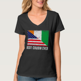 American Flag & Côte D'ivoire Flag Best Cousin Eve T-Shirt