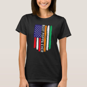 American Flag & Côte D'ivoire Flag Best Poppa Ever T-Shirt