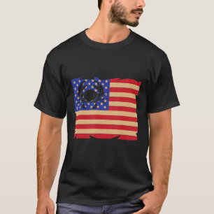 American Flag Crabs Addict Crabbing Blue Crab  T-Shirt