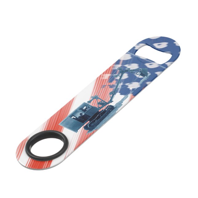 American Flag Crane and Shovel Construction Early (Front Angled)