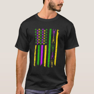 American Flag Crawfish Mardi Gras New Orleans Part T-Shirt