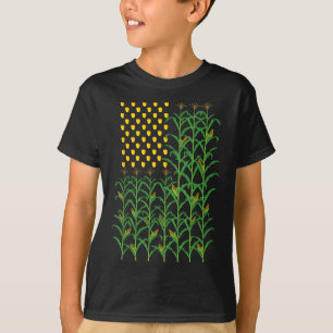 American Flag Crop Farmers Farm Farming 4th Of Jul T-Shirt