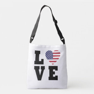 American Flag Crossbody Bag - Patriotic Love